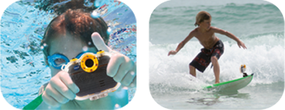 Water Activities - Comes with waterproof case and mounts