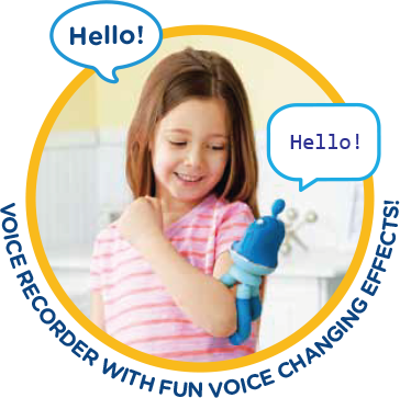 Hello! Hello! Voice recorder with fun voice changing effects!