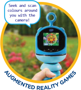 Seek and scan colours around you with the camera! Augmented reality games